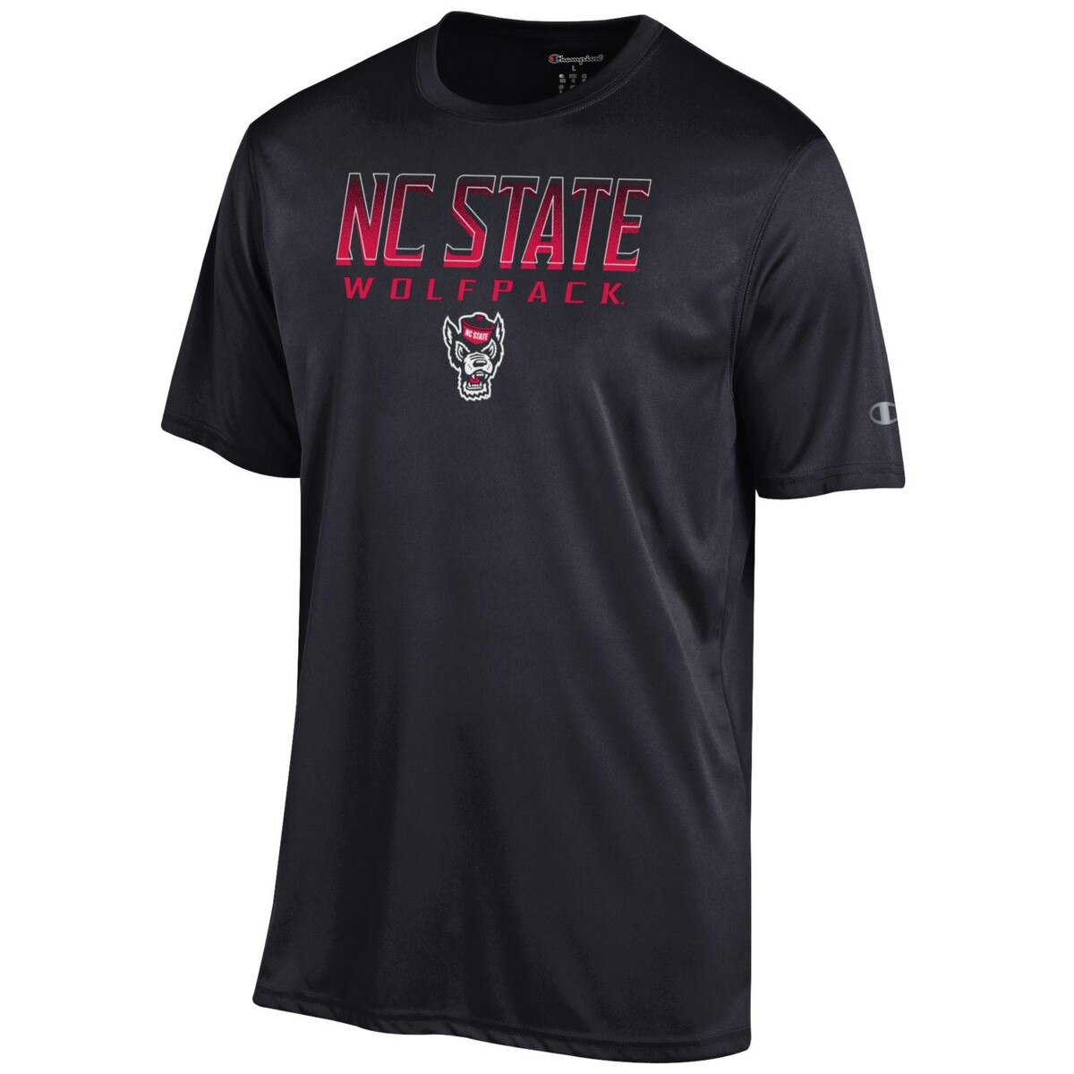 Black Short Sleeve Poly Tee - NC St